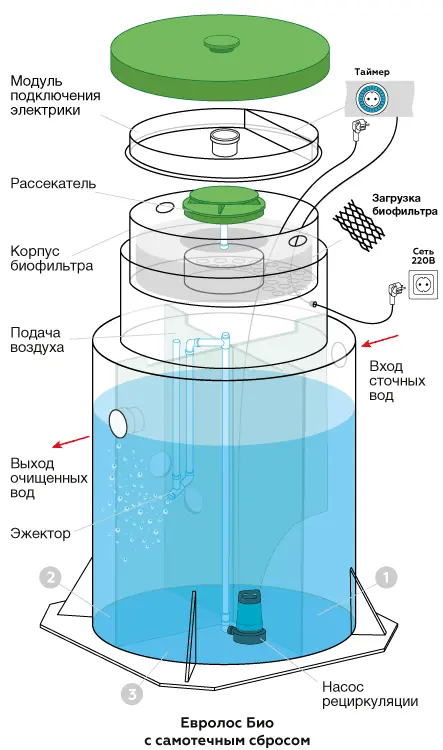 схема септика евролос био